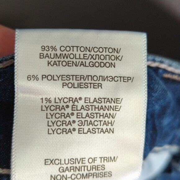 Silver Jeans Womens 30 Blue Elyse Capri Stretch Distressed - Picture 4 of 10